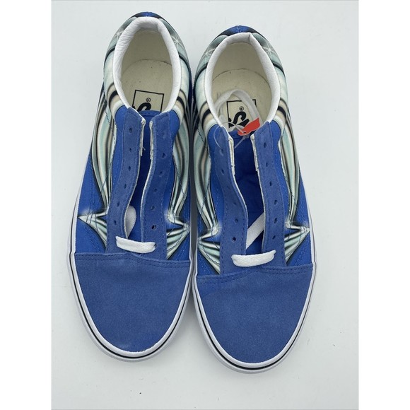 Vans Skate Shoes 721454 Men Size 5 Women’s 6.5 Lace Up Blue White Skateboarding - Picture 4 of 7